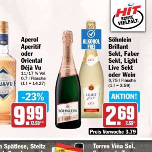 Sekt bei Hit