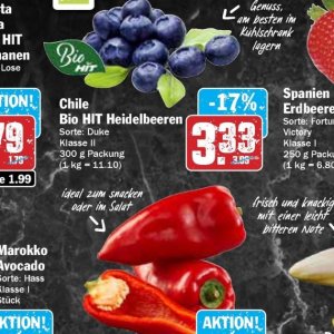 Heidelbeeren bei Hit