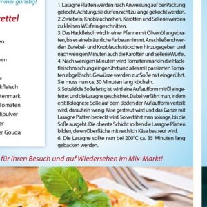 Lasagne bei Mix Markt