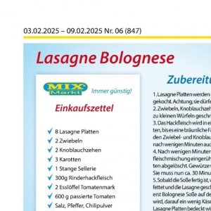 Lasagne bei Mix Markt