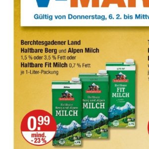 Milch bei V-Markt