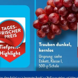 Trauben bei Aldi SÜD