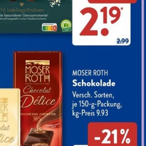 Schokolade bei Aldi SÜD