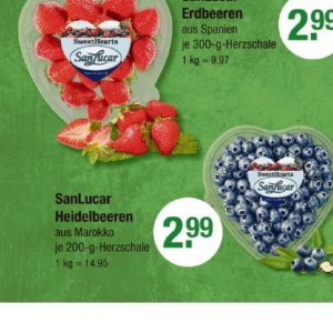 Heidelbeeren bei V-Markt