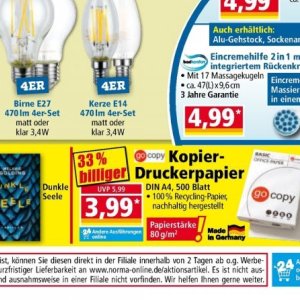 Kopierpapier bei Norma