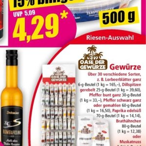 Gewürze bei Norma