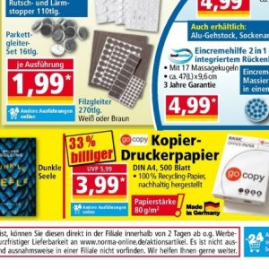 Kopierpapier bei Norma