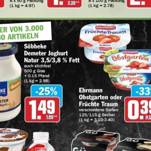 Joghurt ehrmann ehrmann bei Hit