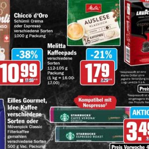 Kaffeepads bei Hit