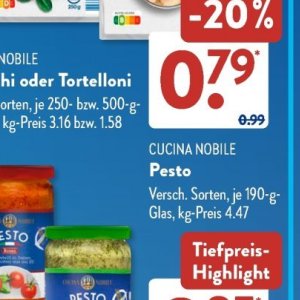 Pesto bei Aldi SÜD