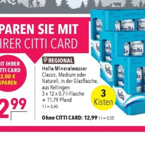 Mineralwasser bei Citti Markt