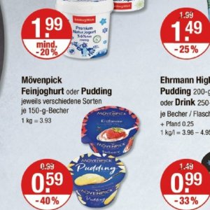 Pudding bei V-Markt