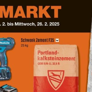 Zement bei V-Baumarkt