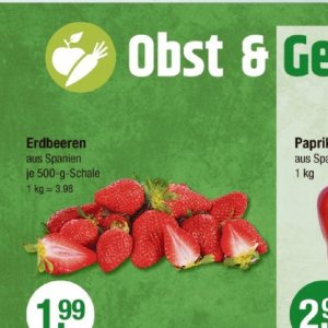 Erdbeeren bei V-Markt