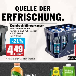 Mineralwasser bei AEZ