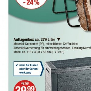 Auflagenbox bei V-Markt