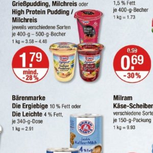 Sahne bei V-Markt