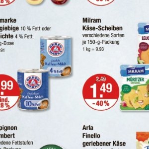 Milch bei V-Markt