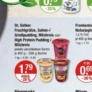 Pudding bei V-Markt