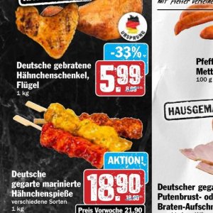 Hähnchenschenkel bei Hit