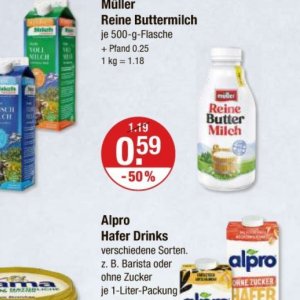 Milch bei V-Markt