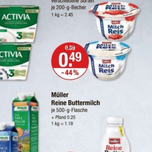 Milch bei V-Markt