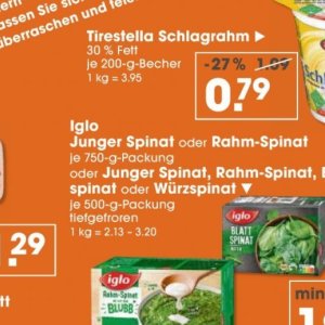 Spinat bei V-Markt