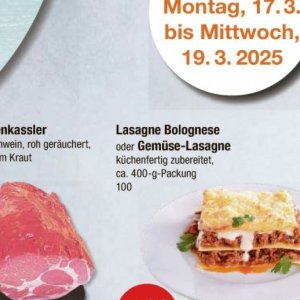 Lasagne bei V-Markt