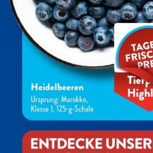 Heidelbeeren bei Aldi SÜD