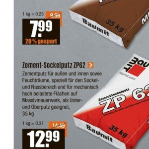 Zement bei V-Baumarkt