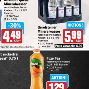 Mineralwasser bei AEZ