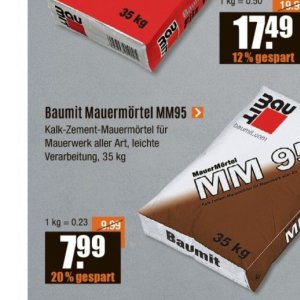 Zement bei V-Baumarkt