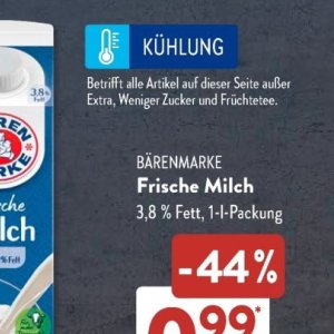 Milch bei Aldi SÜD