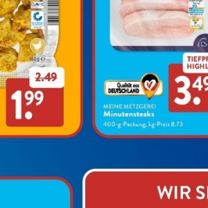 Minutensteaks bei Aldi SÜD