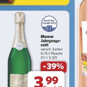 Sekt bei Combi