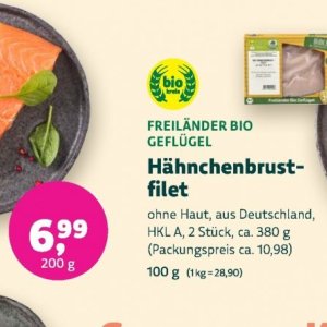 Hähnchenbrustfilet bei BioMarkt