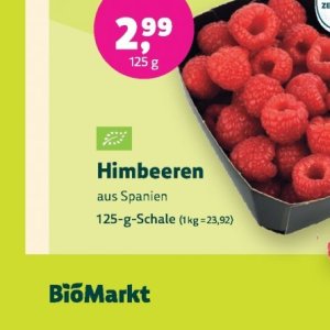 Himbeeren bei BioMarkt