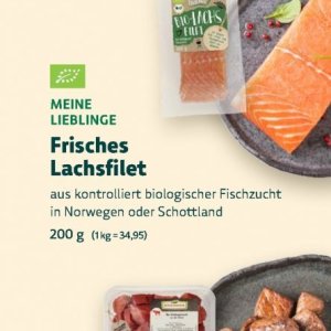 Lachsfilet bei BioMarkt