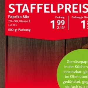 Paprika bei Selgros