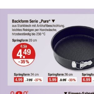 Backform bei V-Markt