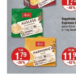 Kaffeepads bei V-Markt