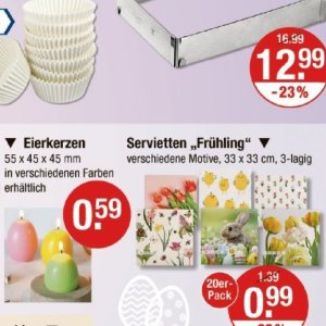 Servietten bei V-Markt