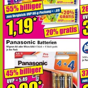 Batterien bei Norma
