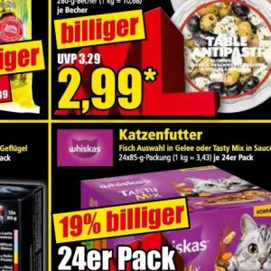 Katzenfutter whiskas  bei Norma