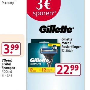 Rasierklingen bei Rossmann