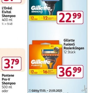 Rasierklingen gillette  bei Rossmann