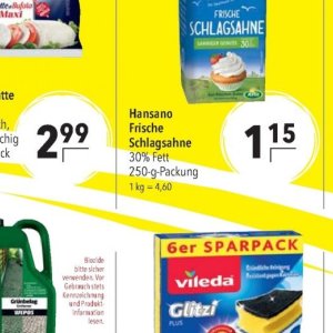 Schlagsahne bei Citti Markt