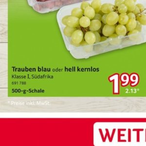 Trauben bei Selgros