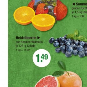 Heidelbeeren bei V-Markt