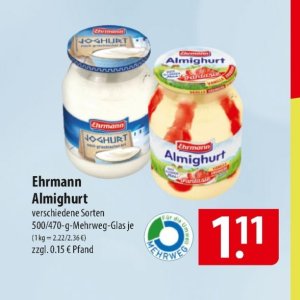 Joghurt ehrmann ehrmann bei Famila Nord Ost